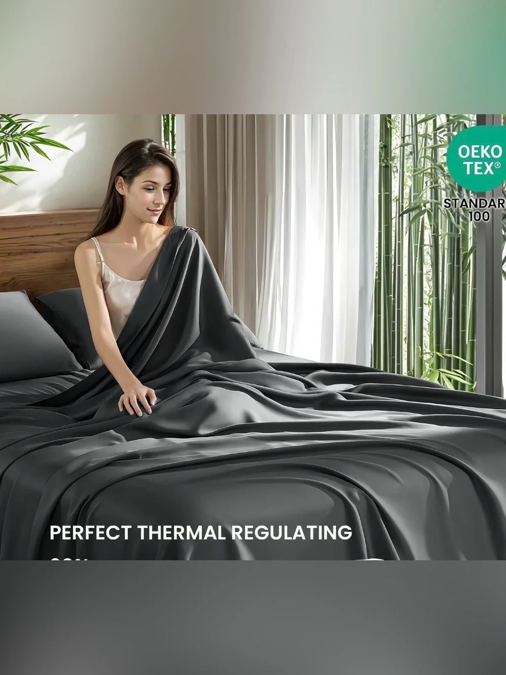 Luxuriously Soft Bambou Sheet Set Soft Sage Green Bedding Set NIB